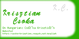 krisztian csoka business card